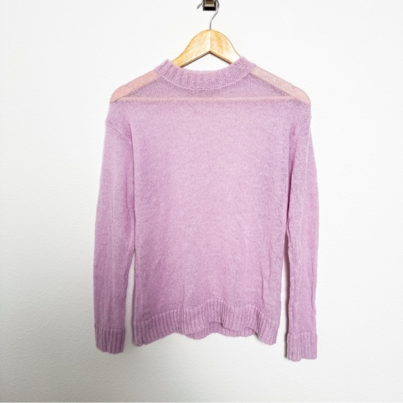 Nuzzle Clothing Lavender Alpaca Sweater Alpaca Wool Purple Knit Size Medium - Picture 2 of 7